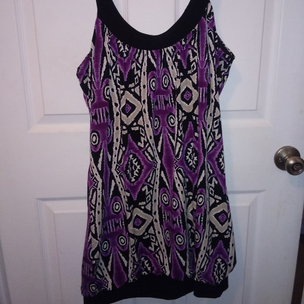 Multi colored short dress/shirt.